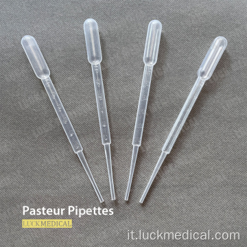 Pasteur Pipette con lampadina 1 ml 3 ml 5 ml ecc